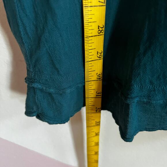 Soft Surroundings Blue Embroidered Tunic Top Boho Cottagecore Artsy Medium - Picture 6 of 7